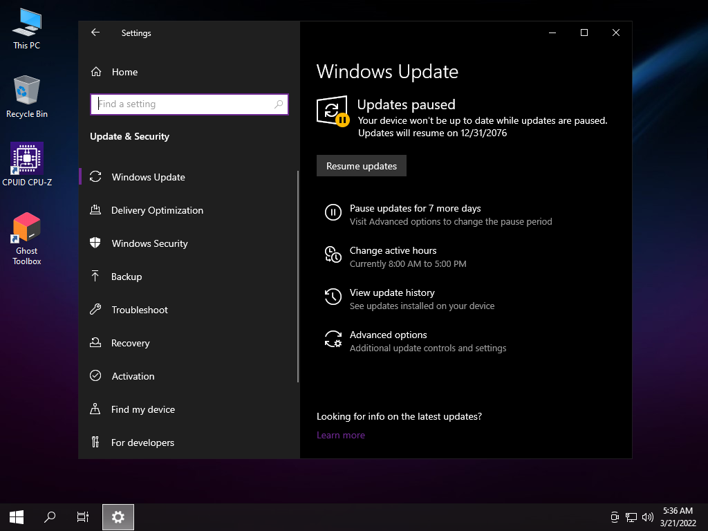 Ghost Spectre Windows 10 Superlite AIO Version Update 8